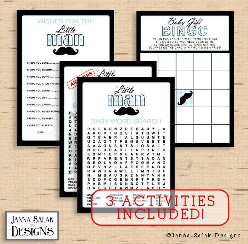 Free Printable Little Man Baby Shower