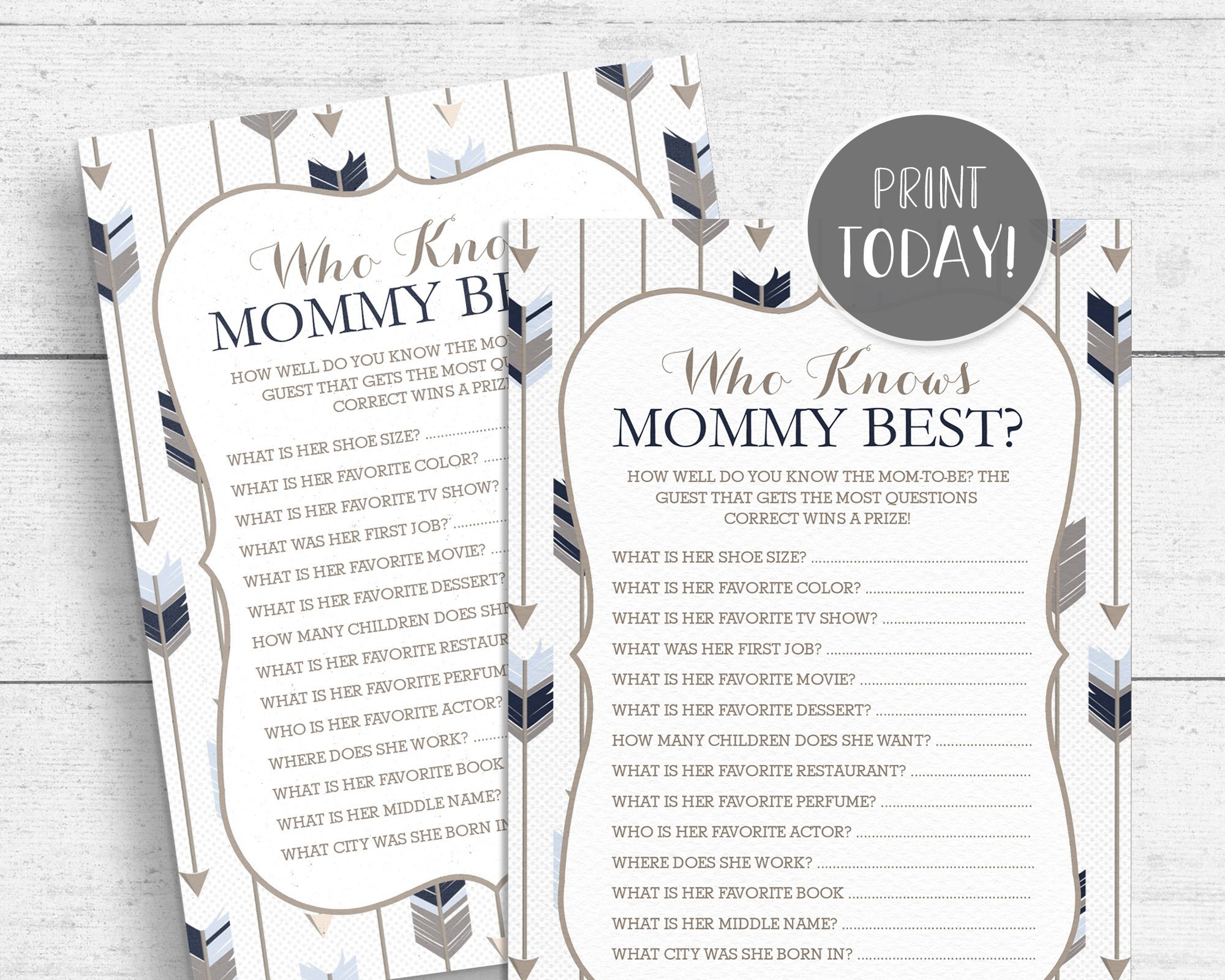 Tribal Baby Shower Game Package Printable 10 Games Boho - Etsy