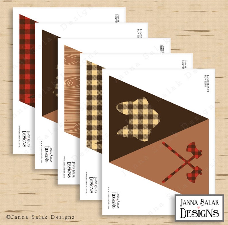 Lumberjack Birthday PRINTABLE Party Package Decorations Red - Etsy