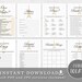 Paris Bridal Shower Games Package 8 Printable Games White Gold and Black DIY INSTANT DOWNLOAD ...