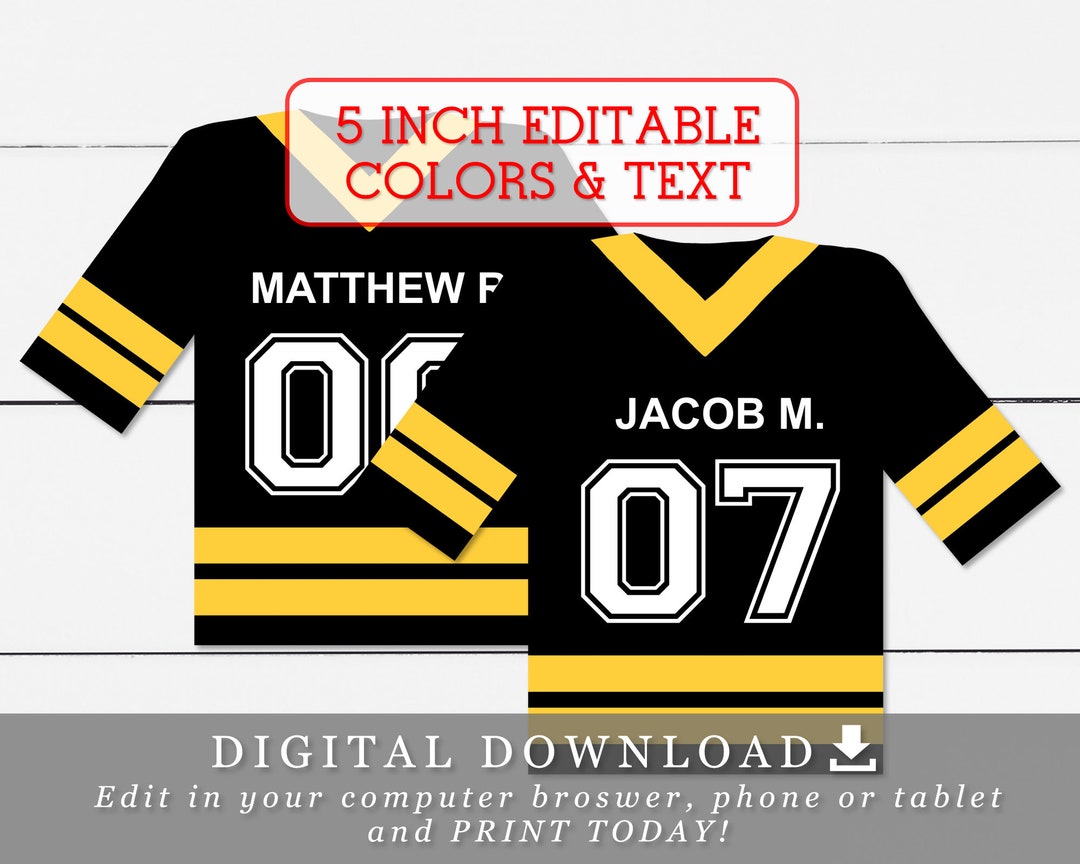 Buy 8 Hockey Jersey Tags With Editable Names Numbers and Online in India 