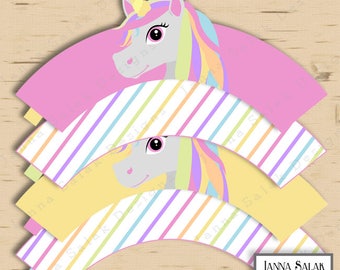 Unicorn Cupcake Wrappers - Etsy