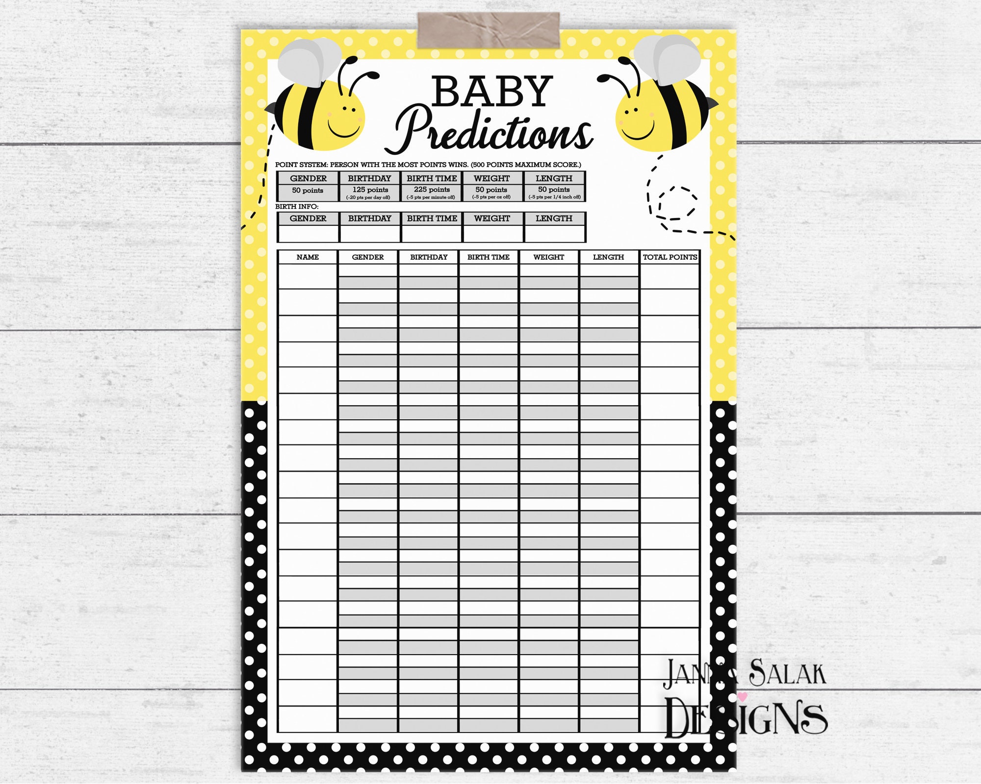 hinanden hul Antagelse Printable Bee Baby Pool Game Poster Mommy to Bee Baby Shower - Etsy