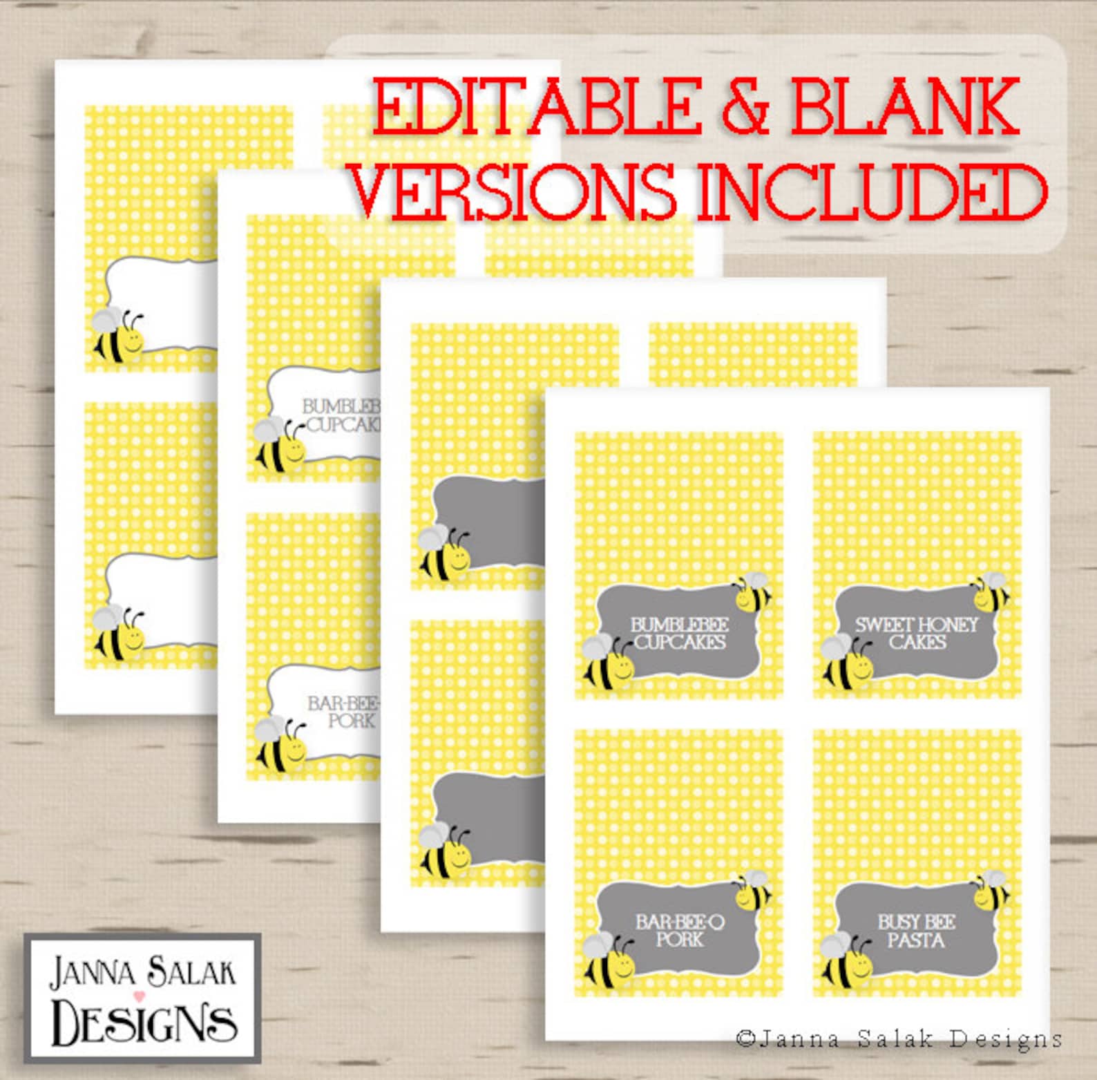 Mommy to Bee Baby Shower PRINTABLE Party Package Yellow and - Etsy
