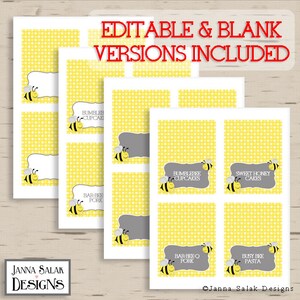Mommy to Bee Baby Shower PRINTABLE Party Package Yellow and Grey Diy INSTANT DOWNLOAD Pdf BEE001 ...