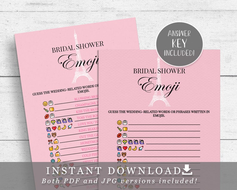 Paris Bridal Shower Games Package Pink And Black Diy Instant Download Pdf Pa02 8 Printable Games Paper Party Supplies Party Favors Games Delage Com Br