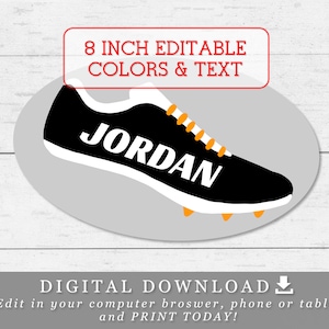 8&quot; Cross Country Tags With Editable Names and Color DIY Template Track Running Edit in Browser