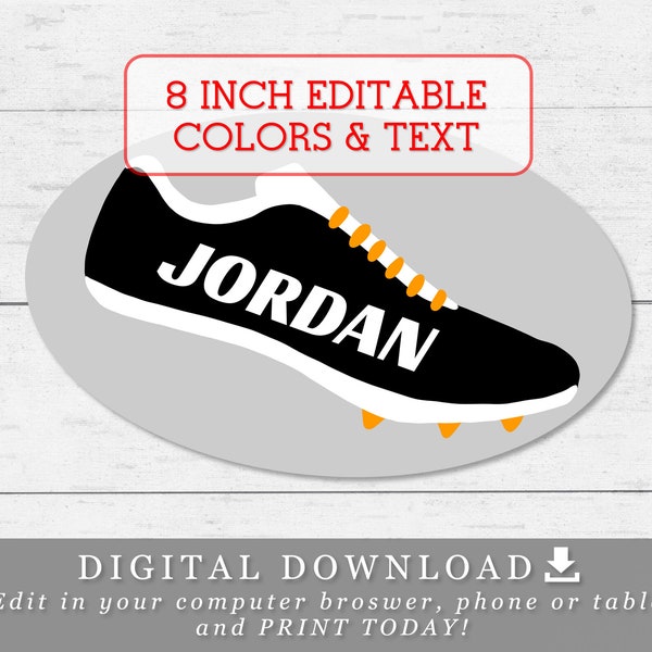8" Cross Country Tags With Editable Names and Color DIY Template Track Running Edit in Browser