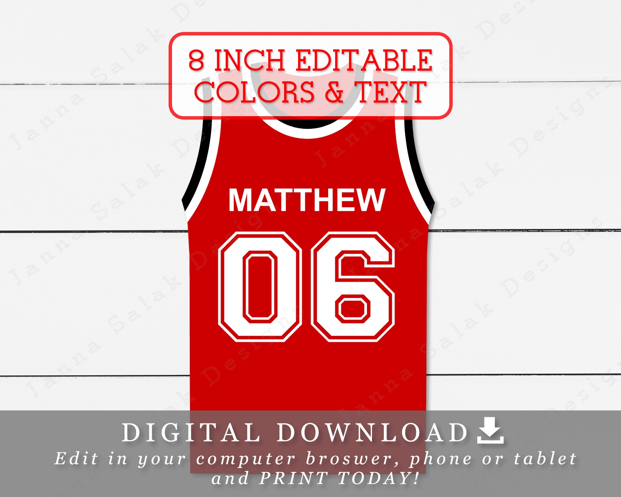 8 Basketball Jersey Tags With Editable Names Numbers and -  Sweden
