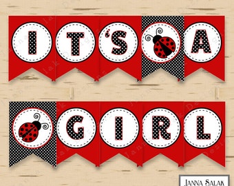 Printable Ladybug Baby Shower Party Package INSTANT DOWNLOAD | Etsy