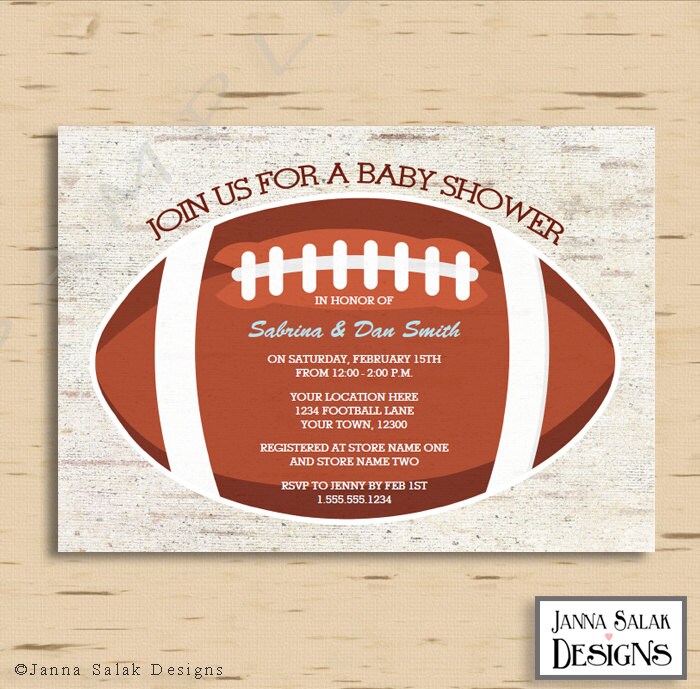 Football Baby Shower Invitation 5x7 Invite Diy INSTANT DOWNLOAD You Edit PDF