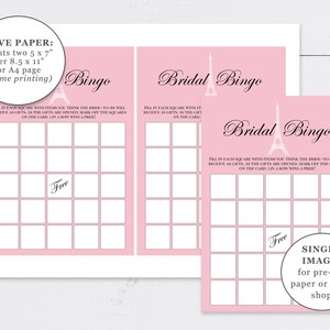 Paris Bridal Shower Games Package - 8 Printable Games - Pink and Black ...