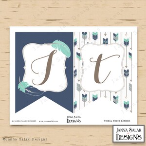 Tribal BOY Baby Shower Printable Party Package Boho Arrows and Feathers ...
