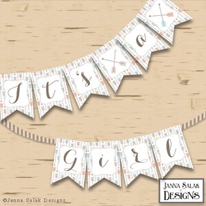 Tribal Arrows It's A Girl Baby Shower Banner Party - Etsy