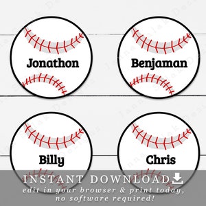 2 5 baseball printable cupcake toppers tags with etsy ireland