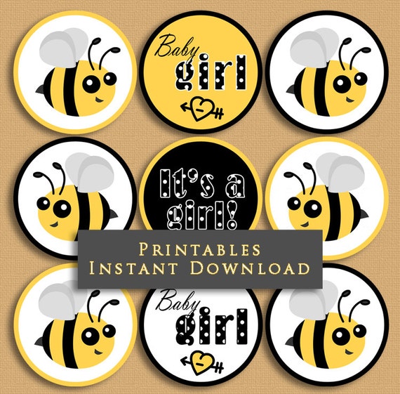 bumble bee baby shower cupcakes