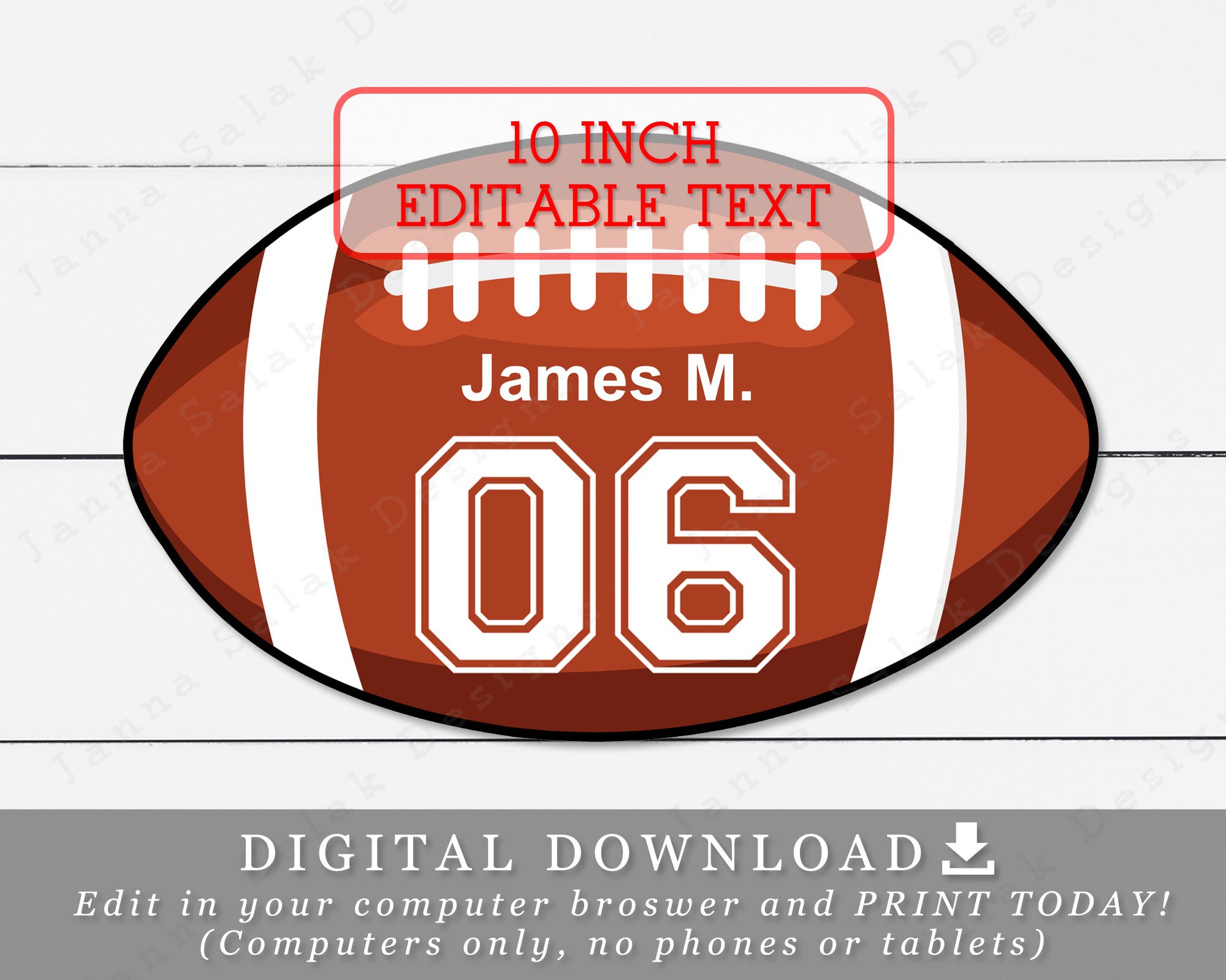 Football Printable Template
