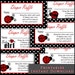 Ladybug Diaper Raffle Tickets INSTANT DOWNLOAD Printable Raffle Tickets ...
