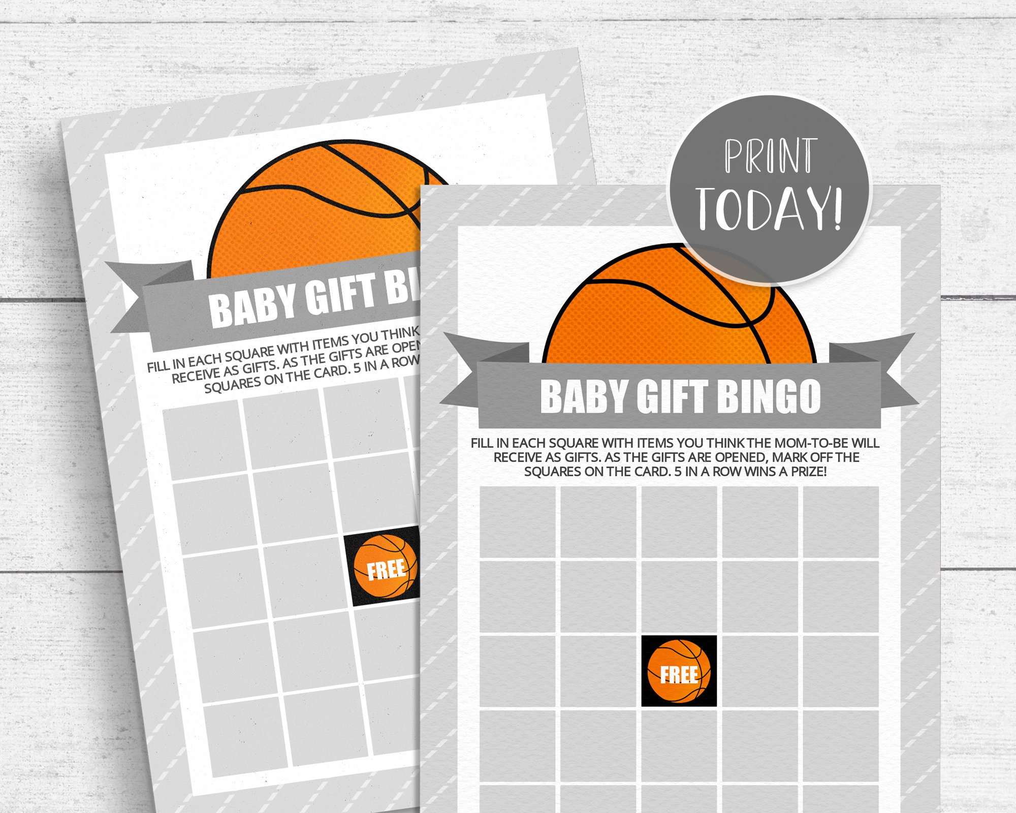 Basketball Baby Shower Game Package Printable 10 Games Etsy Canada