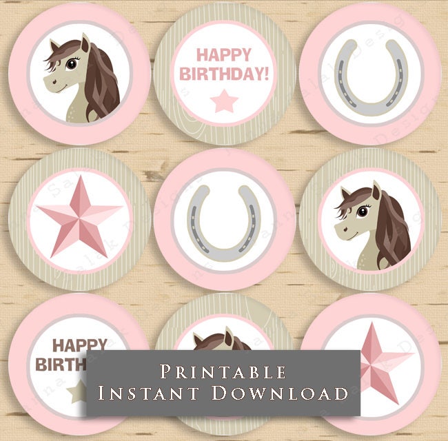 horse-cupcake-toppers-printable-horse-party-toppers-and-horse-cupcake