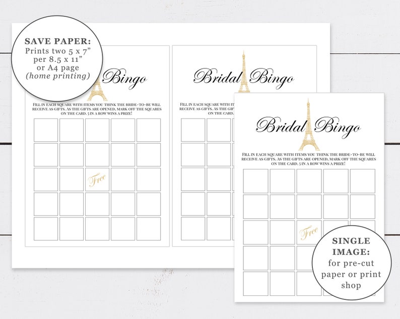 Paris Bridal Shower Games Package 8 Printable Games White | Etsy