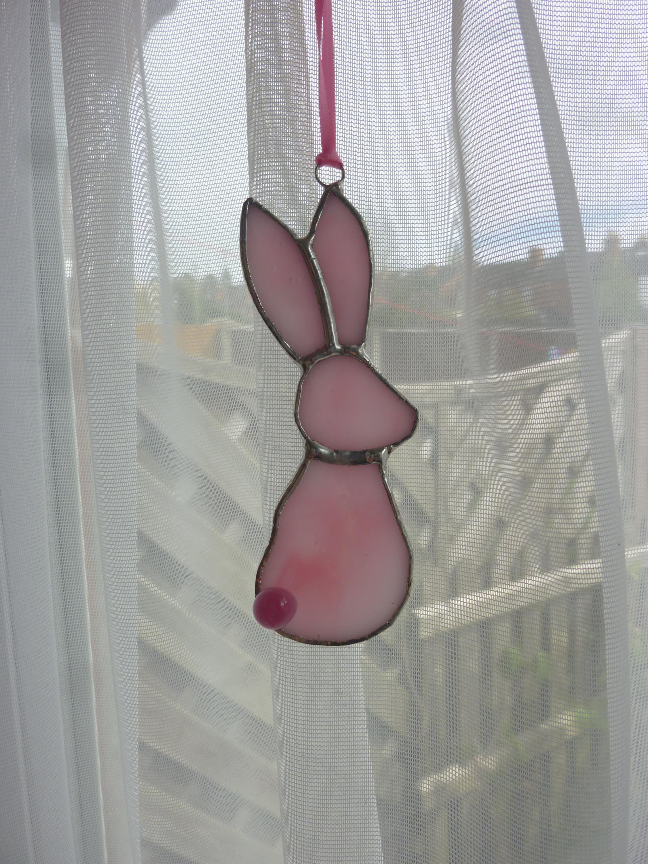 Stained Glass Bunny Suncatcher,rabbit Suncatcher,hare, - Etsy