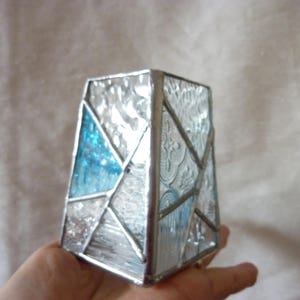 Trapezoid pen holder.Glass box. clear pen hloder.