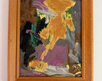 Original Abstract Expressionist Oil Painting Signed by Artist Erik Hoff