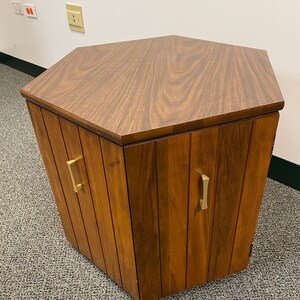 Lane Hexagon End Table Cabinet