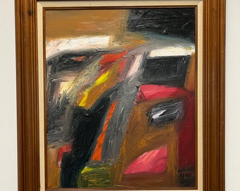Original Abstraktes expressionistisches Ölgemälde signiert vom Künstler Erik Hoff
