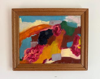 Original Abstract Expressionist Oil Painting Signed by Artist Erik Hoff