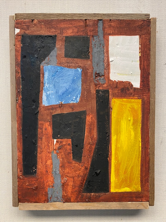 Art & Collectibles Original Abstract Expressionist Mixed Media Painting Signed by Artist Erik