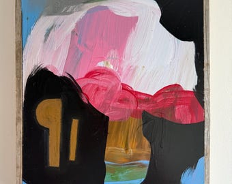 Peinture expressionniste abstraite originale techniques mixtes signée par l'artiste Erik Hoff
