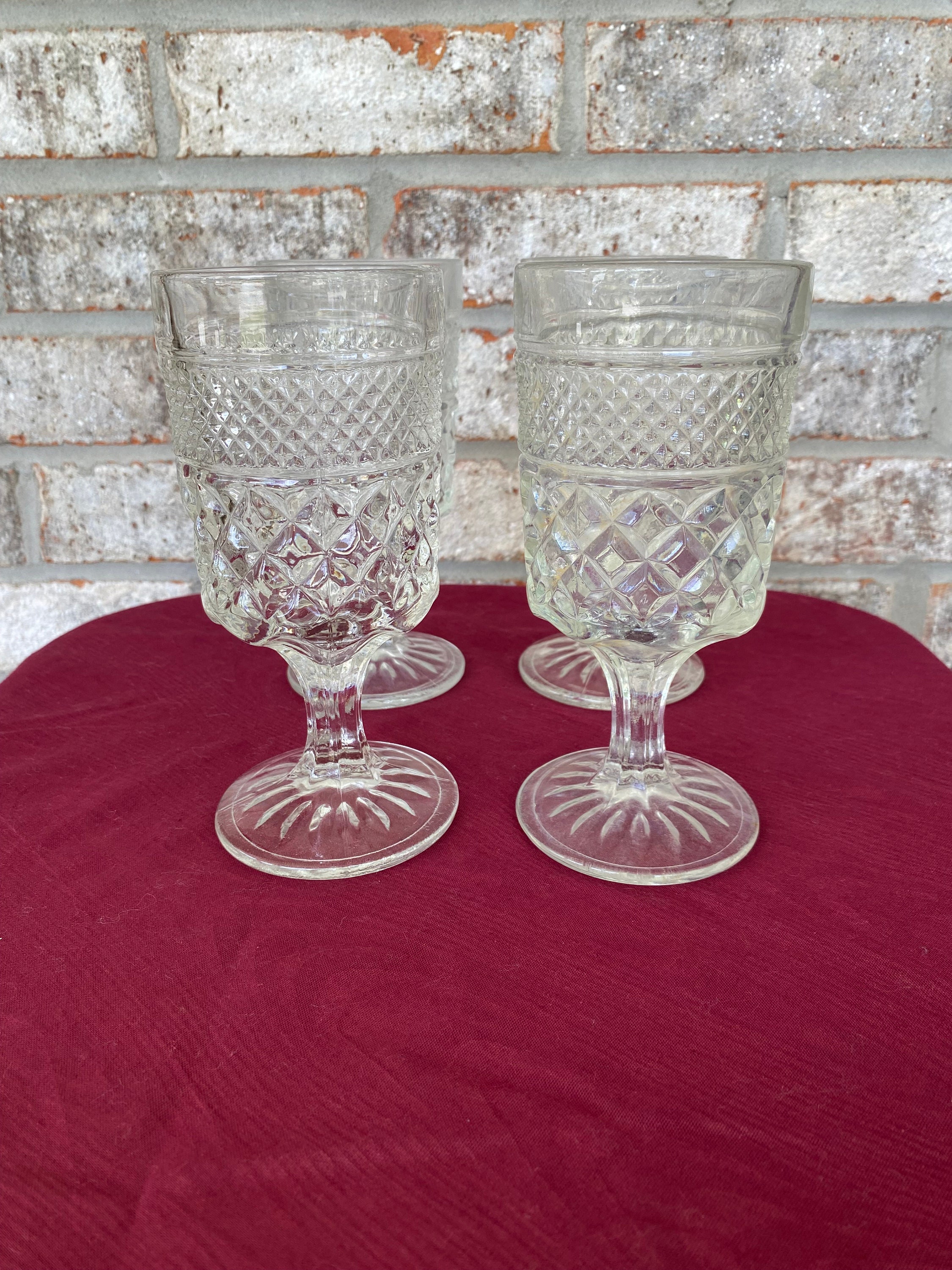 Wexford by Anchor Hocking Water/Tea/Wine 8oz Goblets  | Glassware | vintage | 1960s | Wexford | Anchor