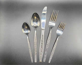 GRANADA ROSE Vintage Flatware | Japan |  vintage | Stainless steel| Housewares | Rose | dinnerware | kitchenware | Bundle Available