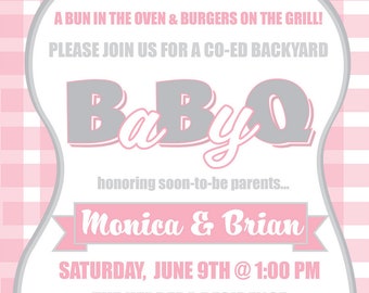 Baby-Q BabyShower Invitation | BBQ Party | Digital File