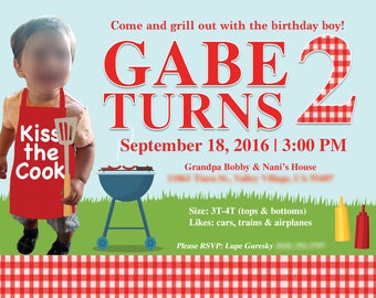 Father's Day Backyard BBQ Invite Cookout Picnic Party