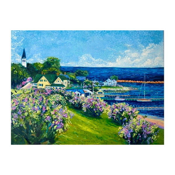 Lilac Breeze (ORIGINAL PRINTS )Mackinac island painting art lilac festival Michigan impressionistart gift