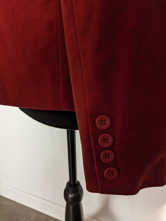 Rust color velvet two-button jacket lined - image 2