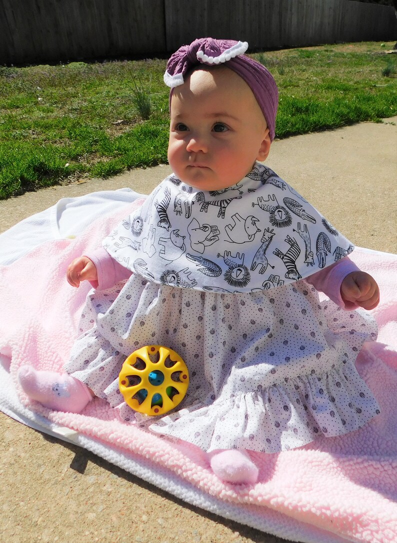 Baby 360 Bib Burp Cloth Snap Circular Bib Unisex Boy Girl Etsy