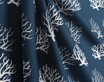 "Isadella Coral ""Premier Navy Slub Nautical"" vonPremier Prints Fabric Yardage."