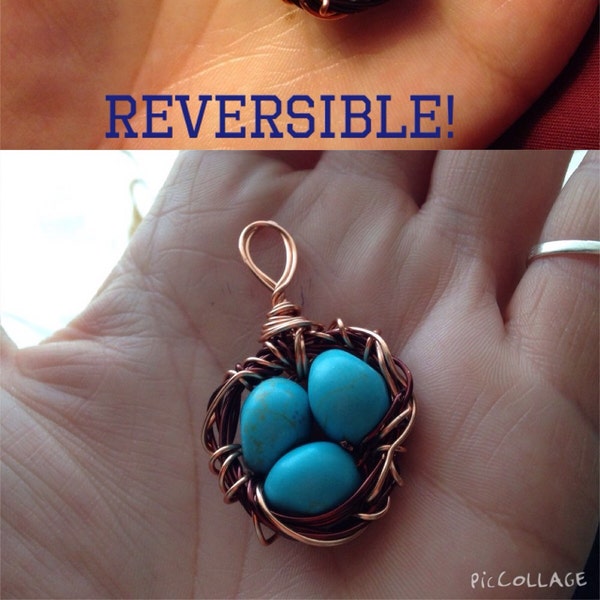 REVERSIBLE Robin's Nest of Skulls Pendant