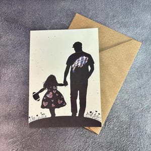 Vader en dochter maffiafans / handgemaakte wenskaarten / kaart vader / Bills maffia / voetbal / Buffalo Ny / vader verjaardag