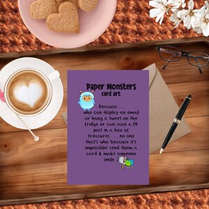 Harry Resident Alien: Handmade Greeting Card Funny image 5