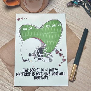 Bills Mafia Wedding Anniversary Card: Football Handmade Greeting