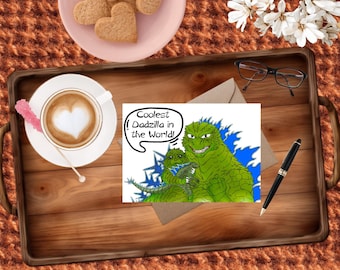 Coolest Dadzilla: Handmade Greeting Father Day Card