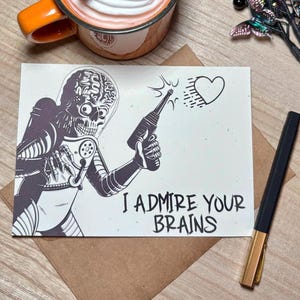 Mars Alien Love Fan Art: Handmade Greeting Card