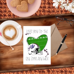 ビルズ・マフィア・フットボールはエンドゾーンまで行って戻ってくるのが大好き：手作りグリーティングカード