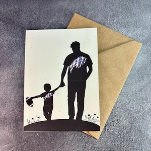 Pai e Filho Bills Mafia/Cartões Feitos à Mão/Cartão de Dia dos Pais/Bills Mafia/Futebol/Padrasto/Buffalo Ny