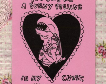 chestburster xenomorph valentine card | alien